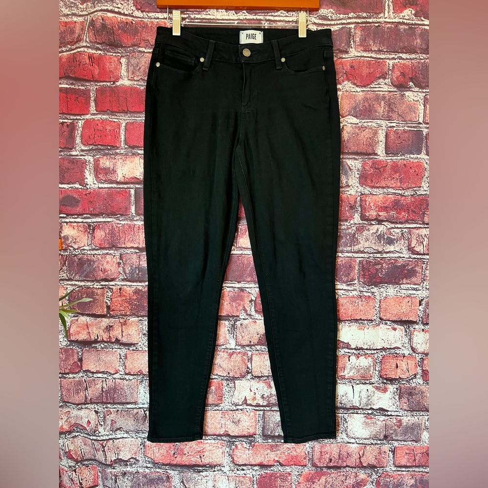 PAIGE Verdugo Ultra Skinny Jeans in Black Shadow